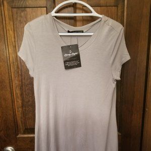 NWT  South Grand Hi Lo Soft Grey Top  Size  Large